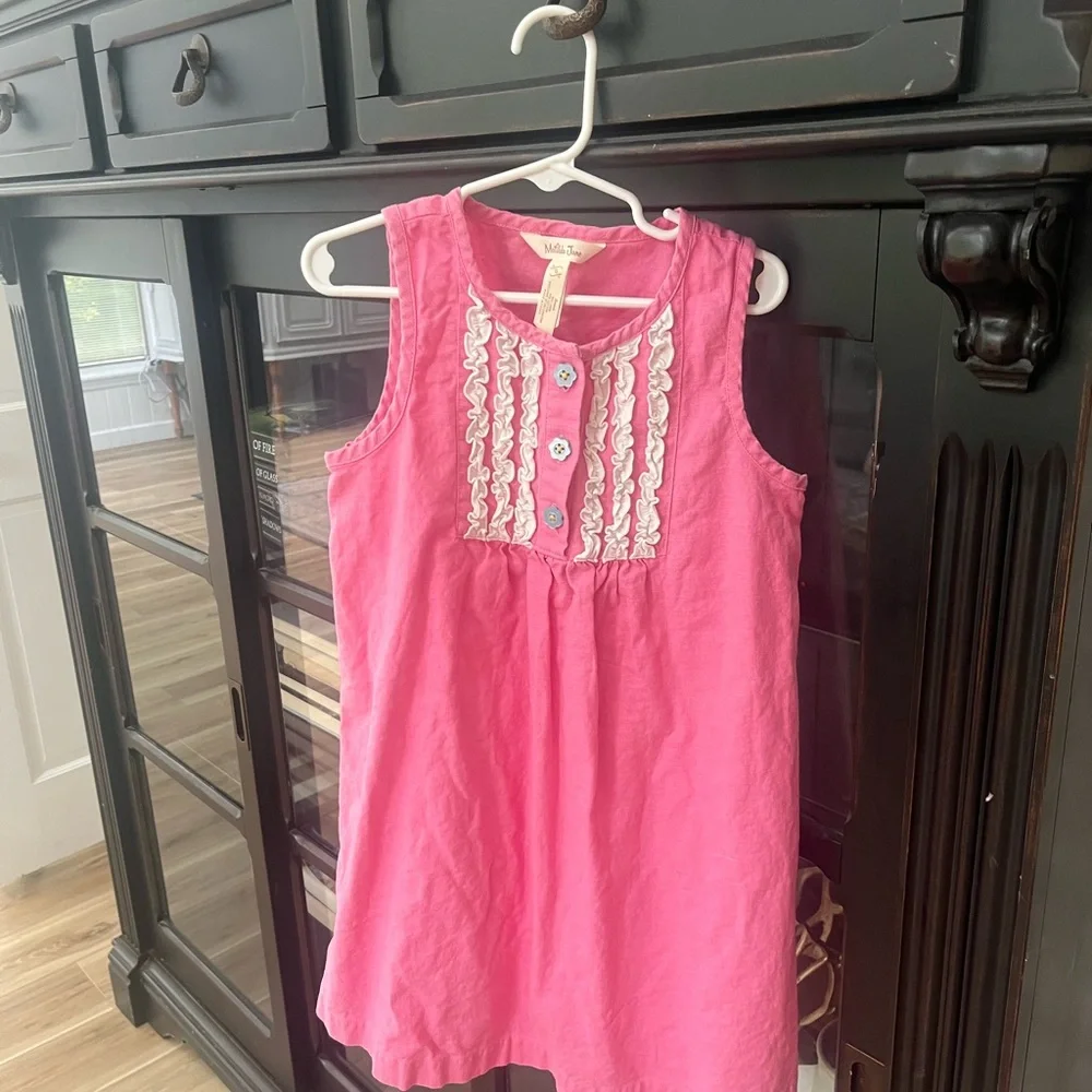 Matilda Jane Sleeveless Dress. Girl’s Sz-6 Pink | Ruffles | Dazzling Dream Dress